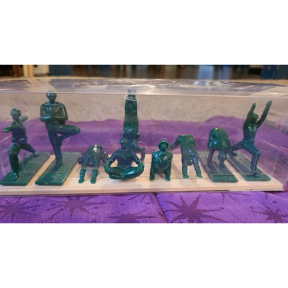 Yoga Joes - Here To Keep The Inner Peace - Green Army Men in Yoga Poses - New